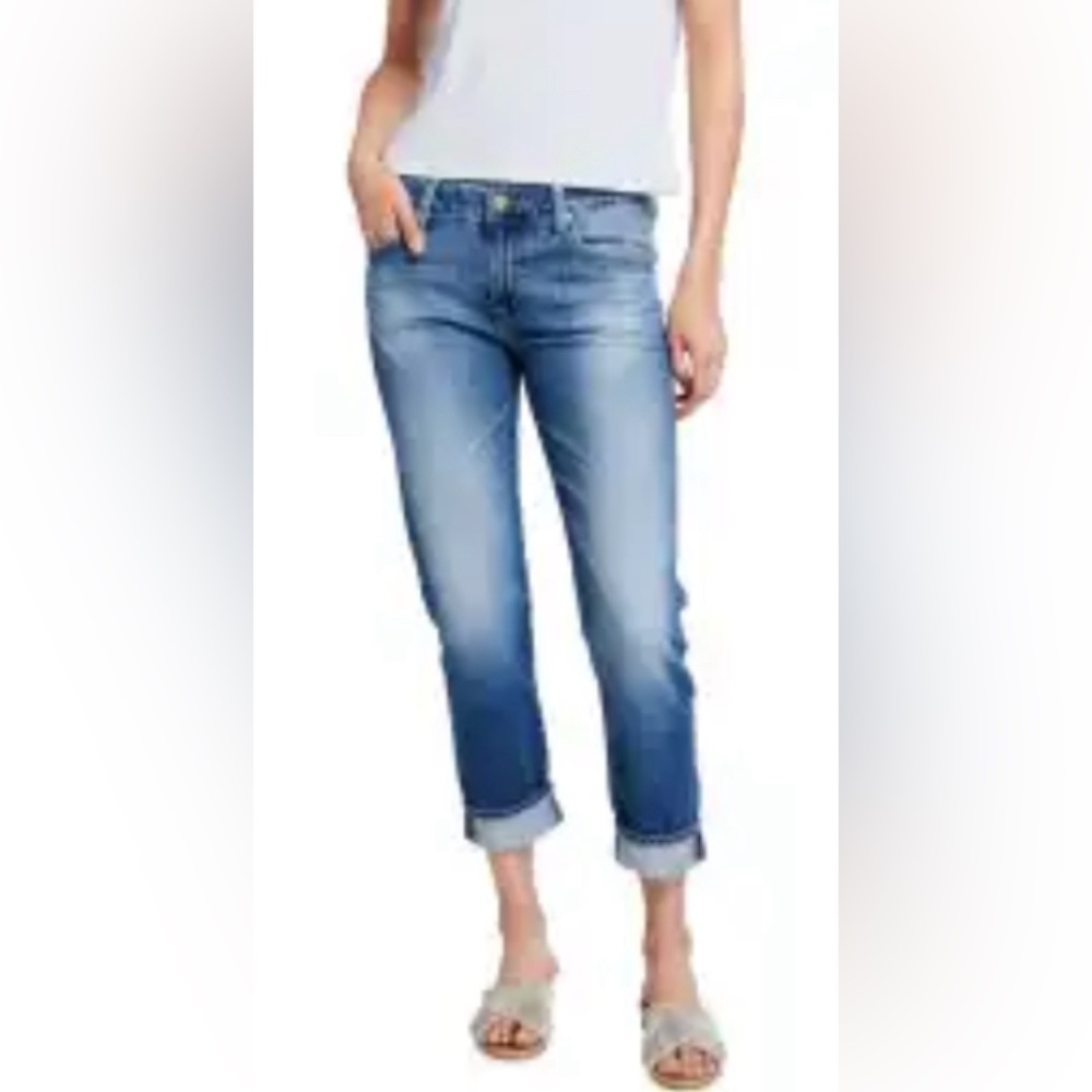 AG Adriano Goldschmied Ex-boyfriend Slouchy Distressed Slim Jeans.  Size…